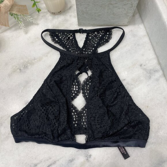 Victoria's Secret Very Sexy Open Front Halter Lace Bralette - Picture 2 of 8